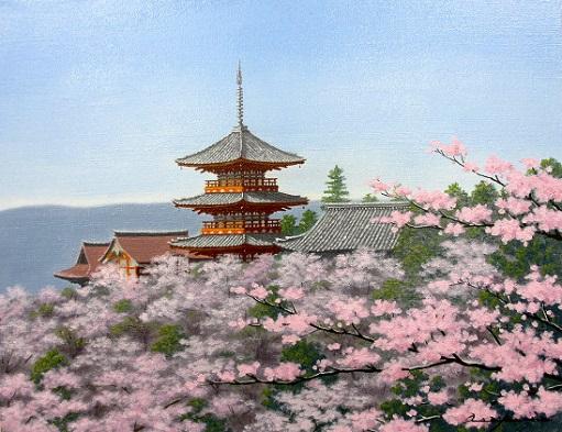 清水寺に桜