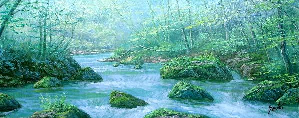 奥入　瀬渓流（春）