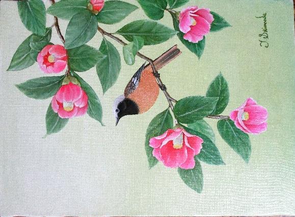 椿にジョウビダキ