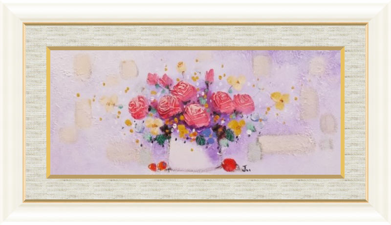 ミニ横長ピンクい花56