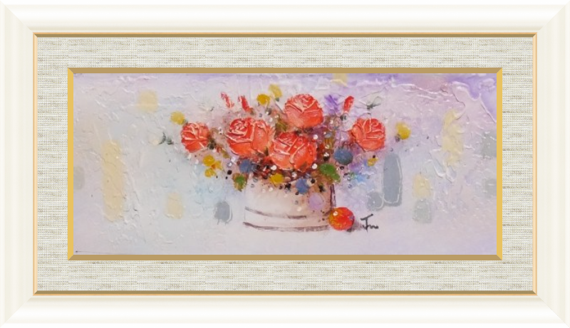 ミニ横長赤色い花54